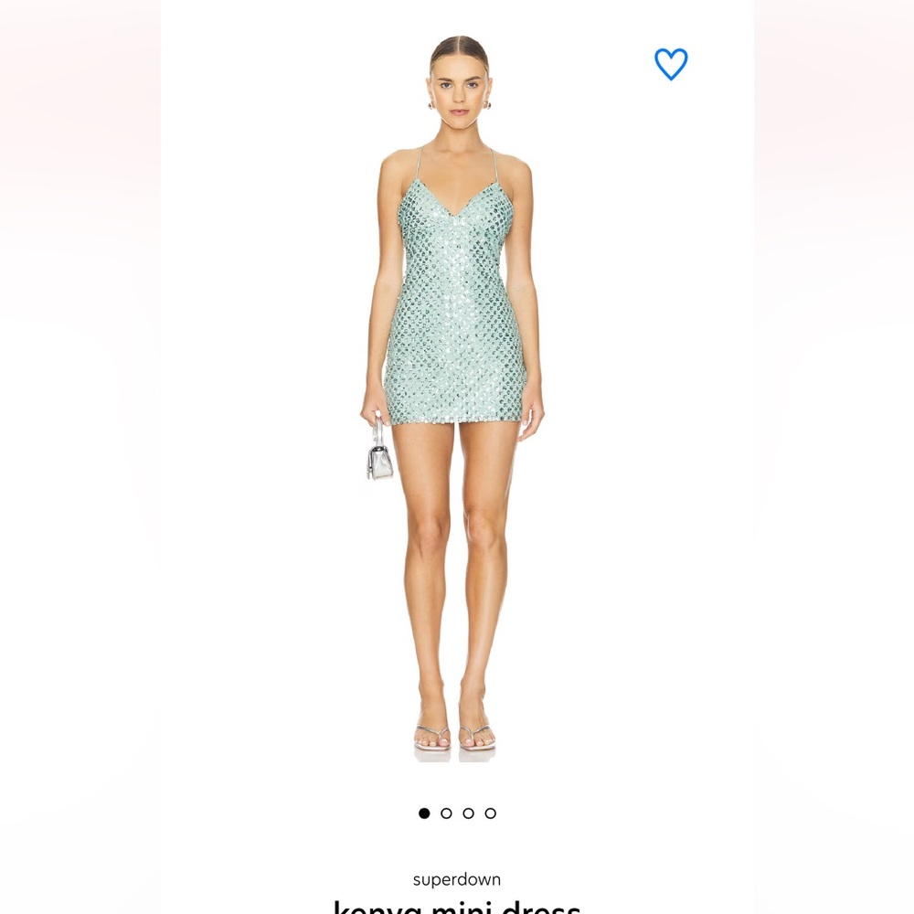 Superdown Mint Sequin Mini Dress - image 1